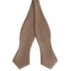 Tan Self-Tie Grosgrain Diamond Tip Bow Tie