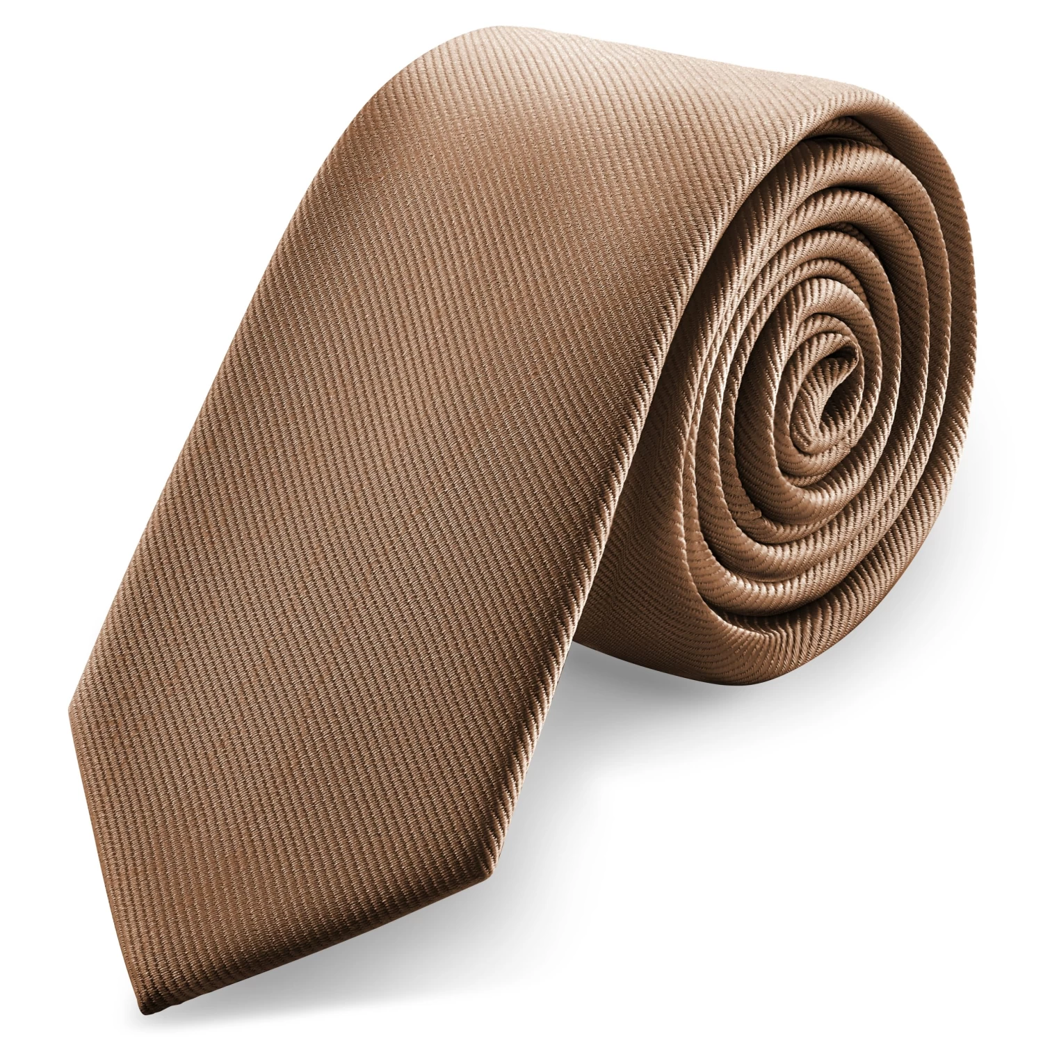 6 Cm Tan Grosgrain Skinny Tie