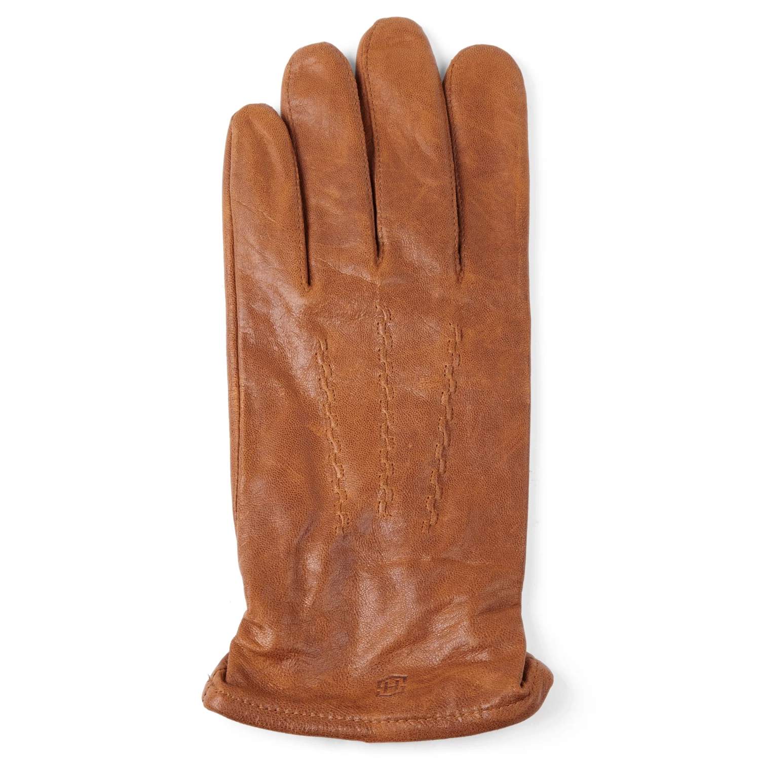 Cuffed Tan Touchscreen Compatible Sheep Leather Gloves - Image 5