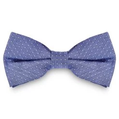 Azure Blue & Canary Yellow Polka Dot Silk Pre-Tied Bow Tie