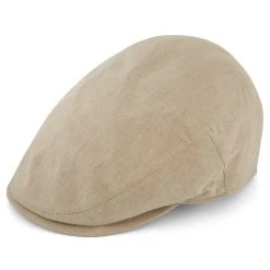 Tirol | Light Stone Linen Flat Cap