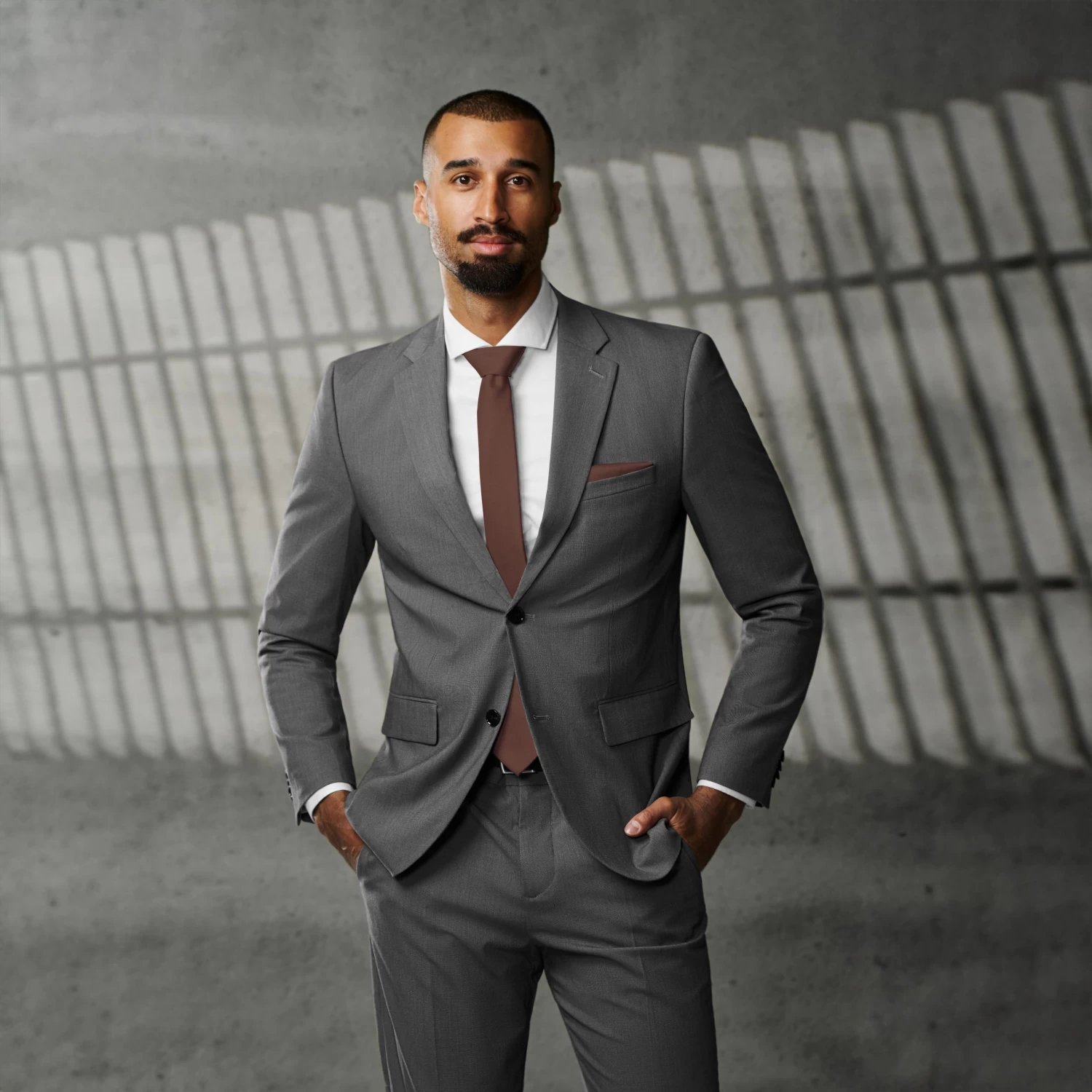 Basic Wide & Long Dark Brown Polyester Tie - Image 6