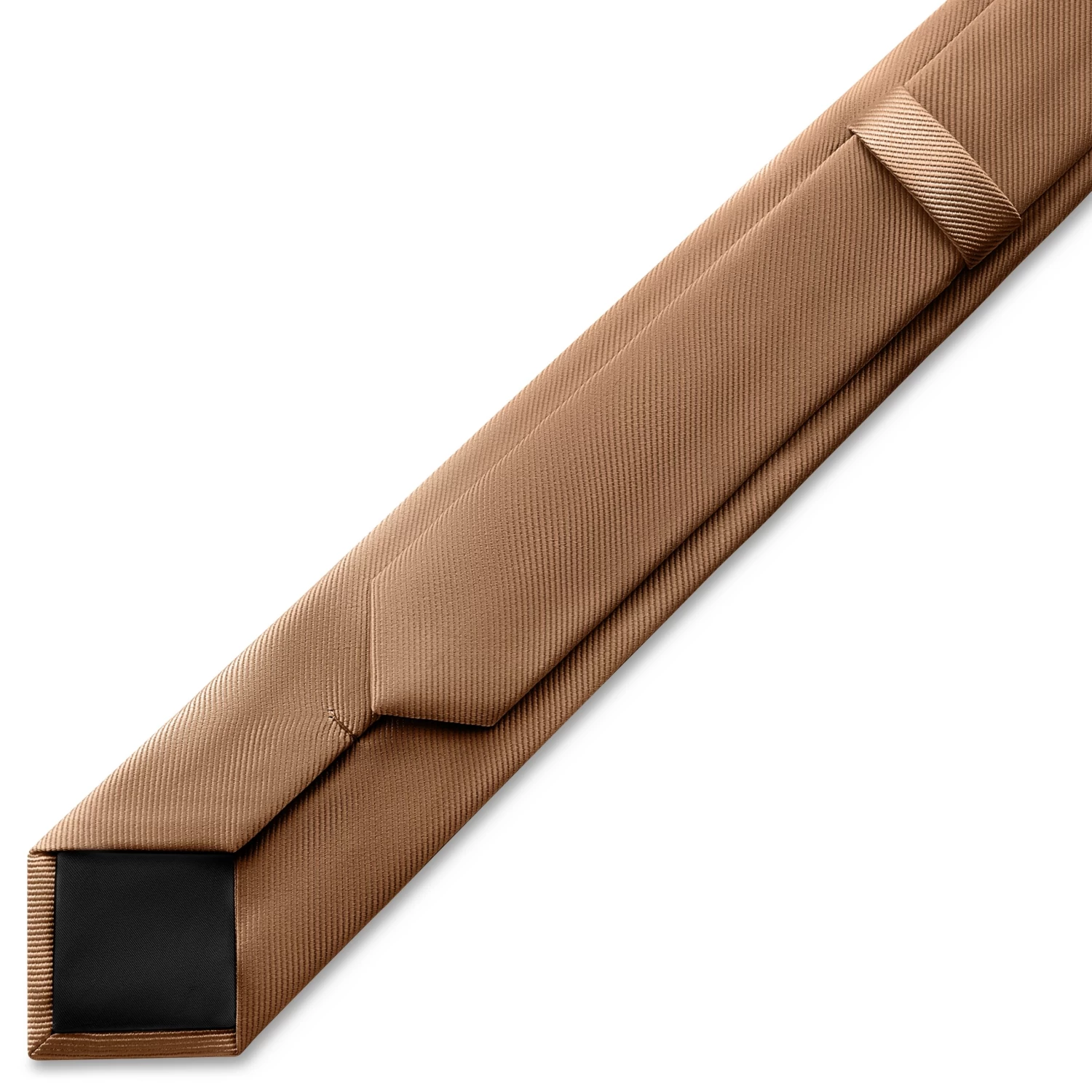 6 Cm Tan Grosgrain Skinny Tie - Image 4