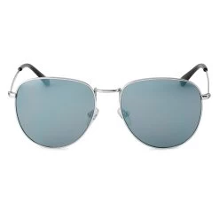 Thea | Silver-Tone & Smoke Grey Stainless Steel Aviator Sunglasses