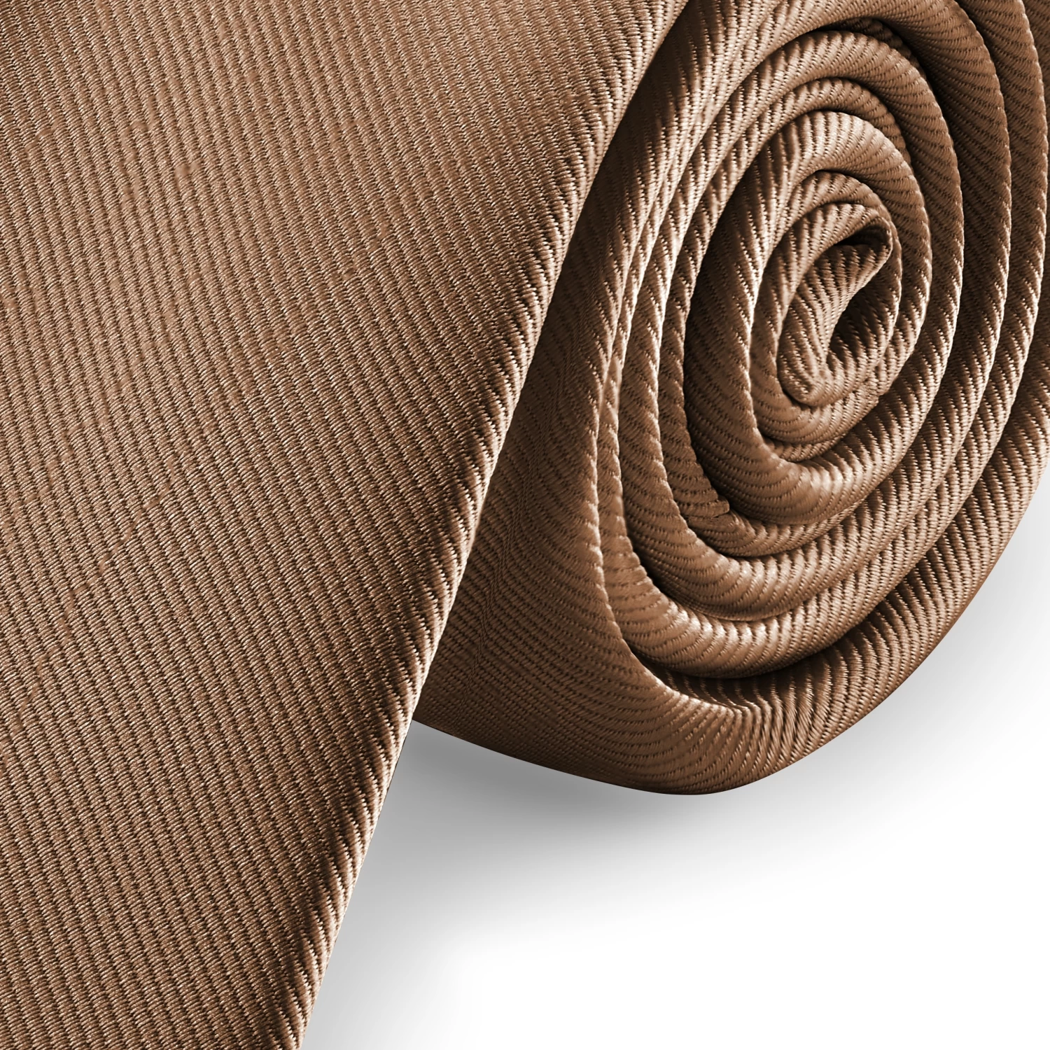 6 Cm Tan Grosgrain Skinny Tie - Image 3