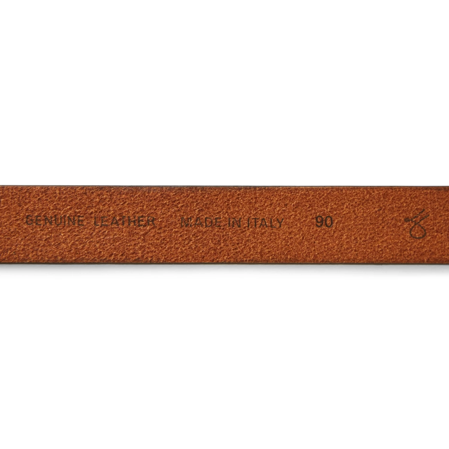 Padua | Slim Cognac Leather Dress Belt - Image 5