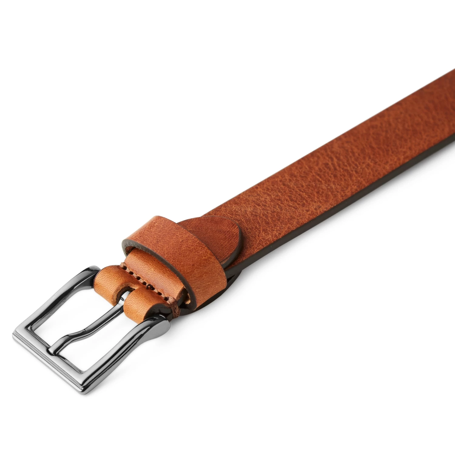 Padua | Slim Cognac Leather Dress Belt - Image 6