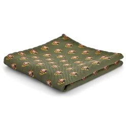 Forest Green Santa’s Sleigh Christmas Pocket Square