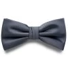Graphite Pre-Tied Grosgrain Bow Tie