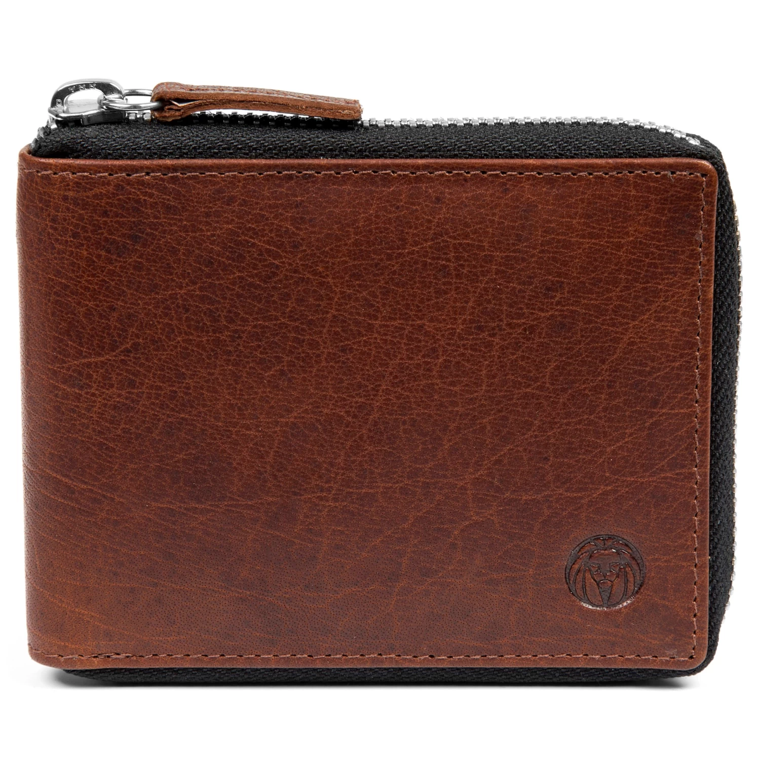 Montreal | Zip-Lined Tan RFID Leather Wallet - Image 2