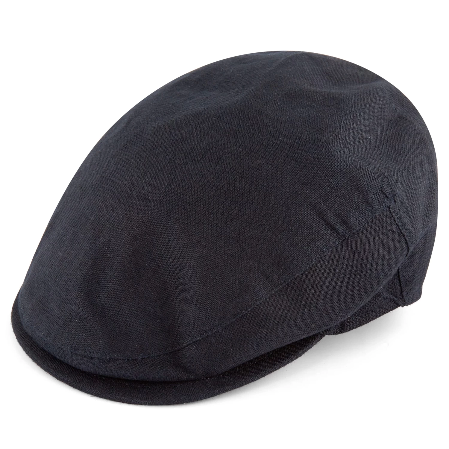 Tirol | Navy Blue Linen Flat Cap