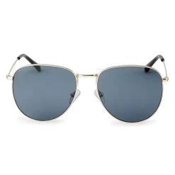 Thea | Gold-Tone & Smoke Grey Stainless Steel Aviator Sunglasses