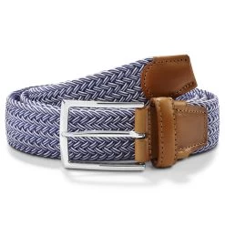 Vincio | Blue And White Elastic Belt