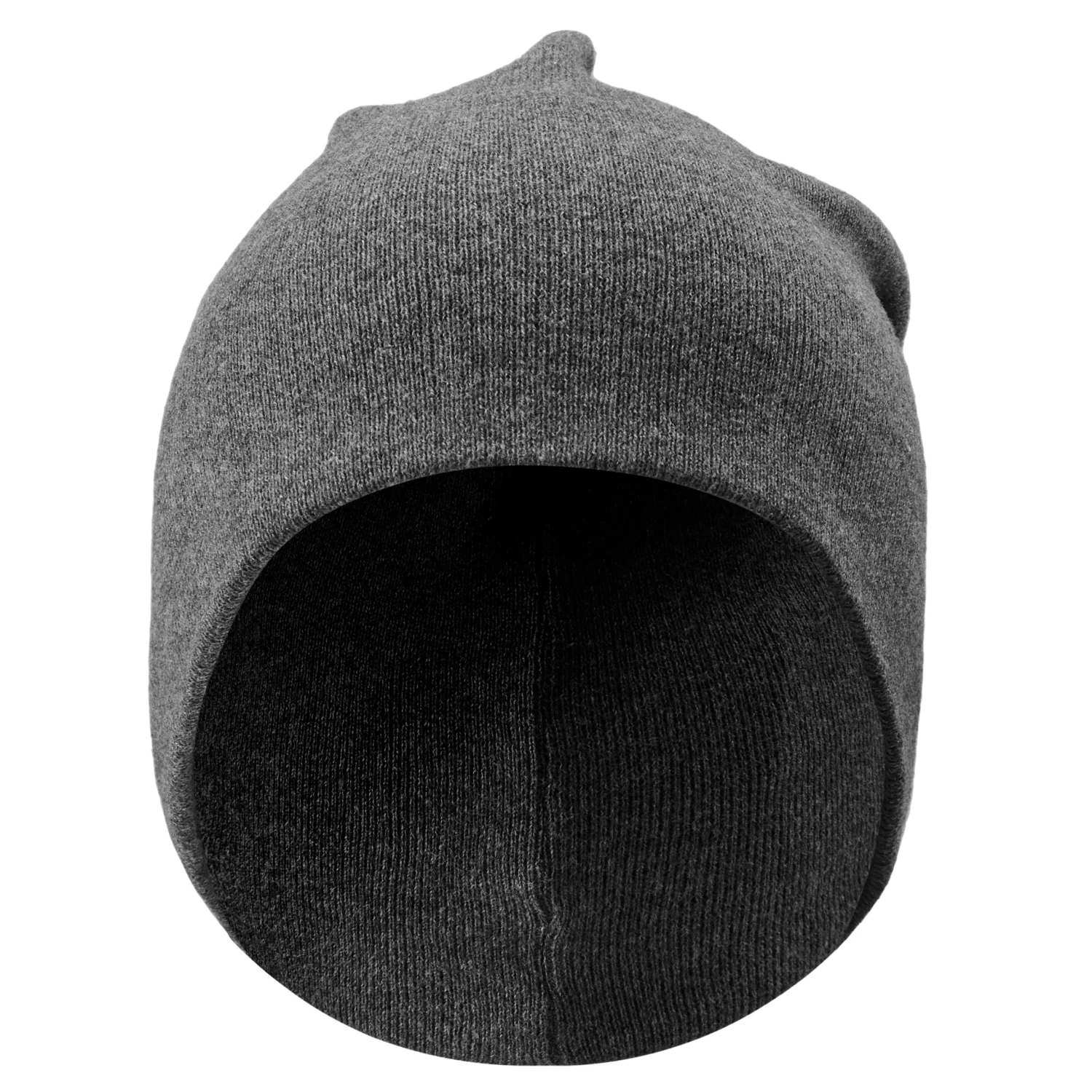 Kite | Dark Grey Lightweight Organic Cotton Fine Knitted Beanie - Image 2