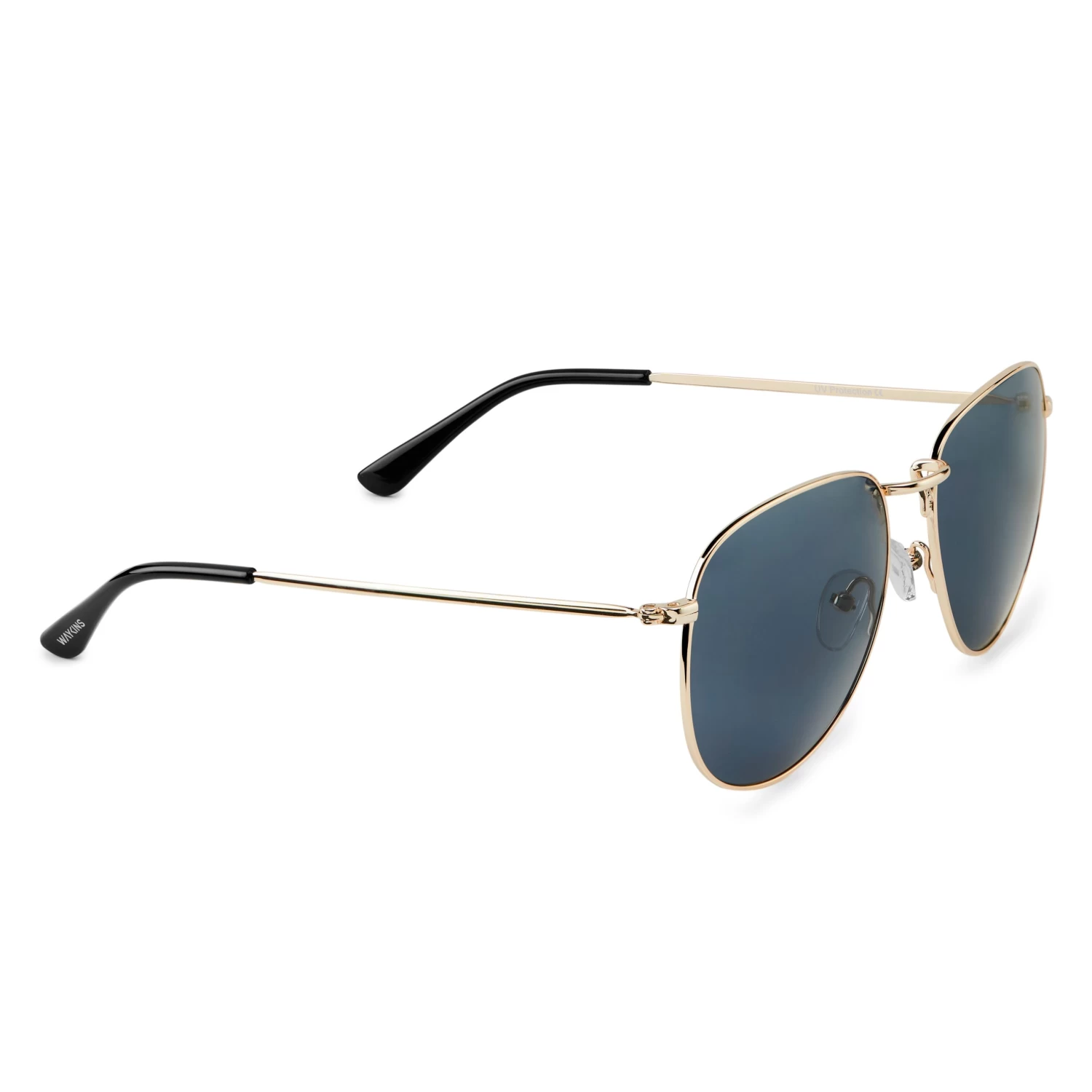 Thea | Gold-Tone & Smoke Grey Stainless Steel Aviator Sunglasses - Image 3