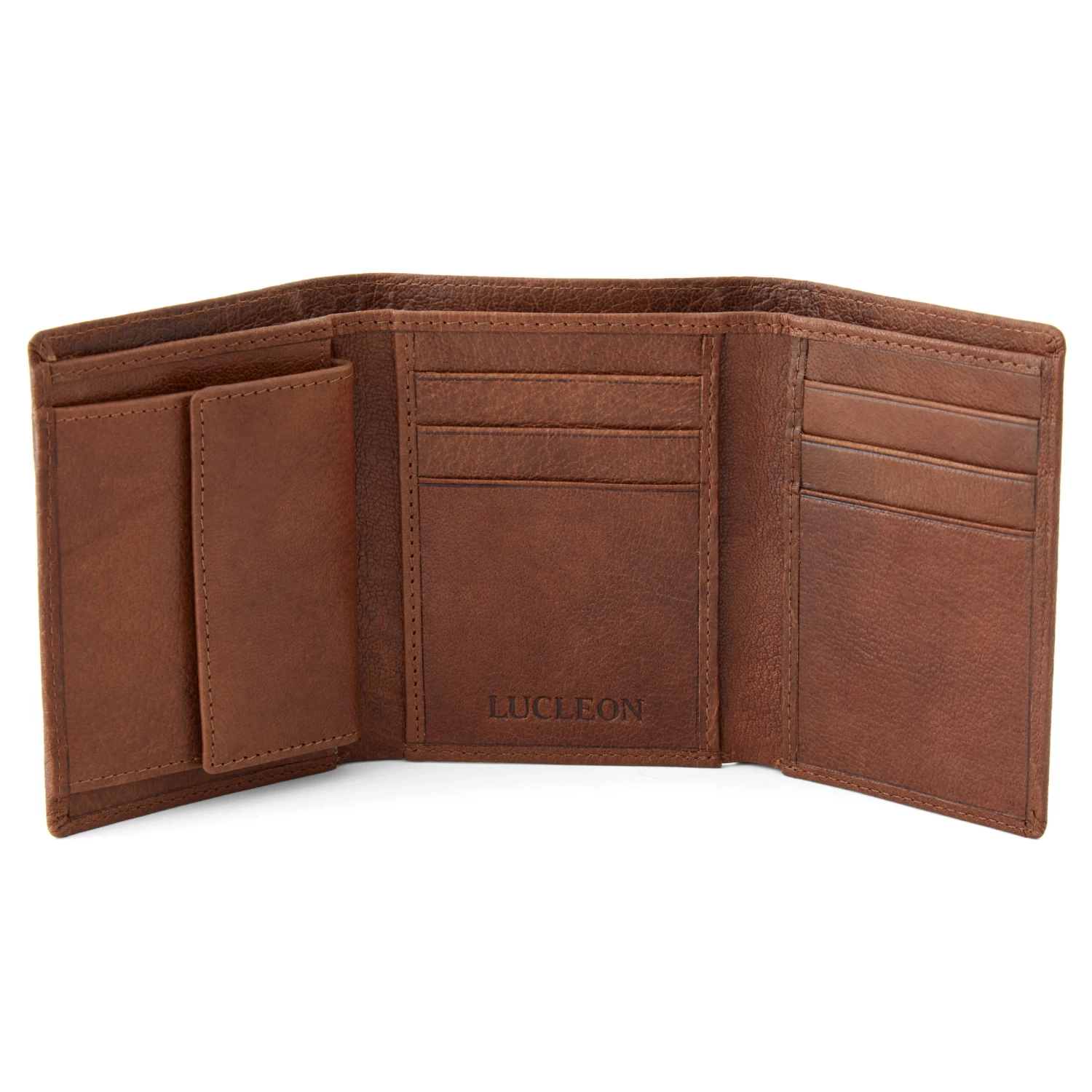California | Tan Trifold Leather Wallet - Image 2