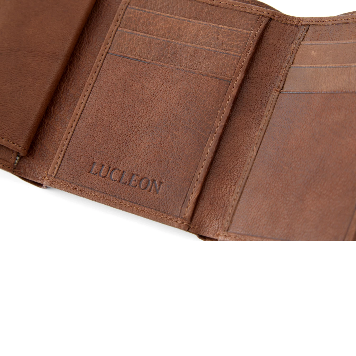 California | Tan Trifold Leather Wallet - Image 6