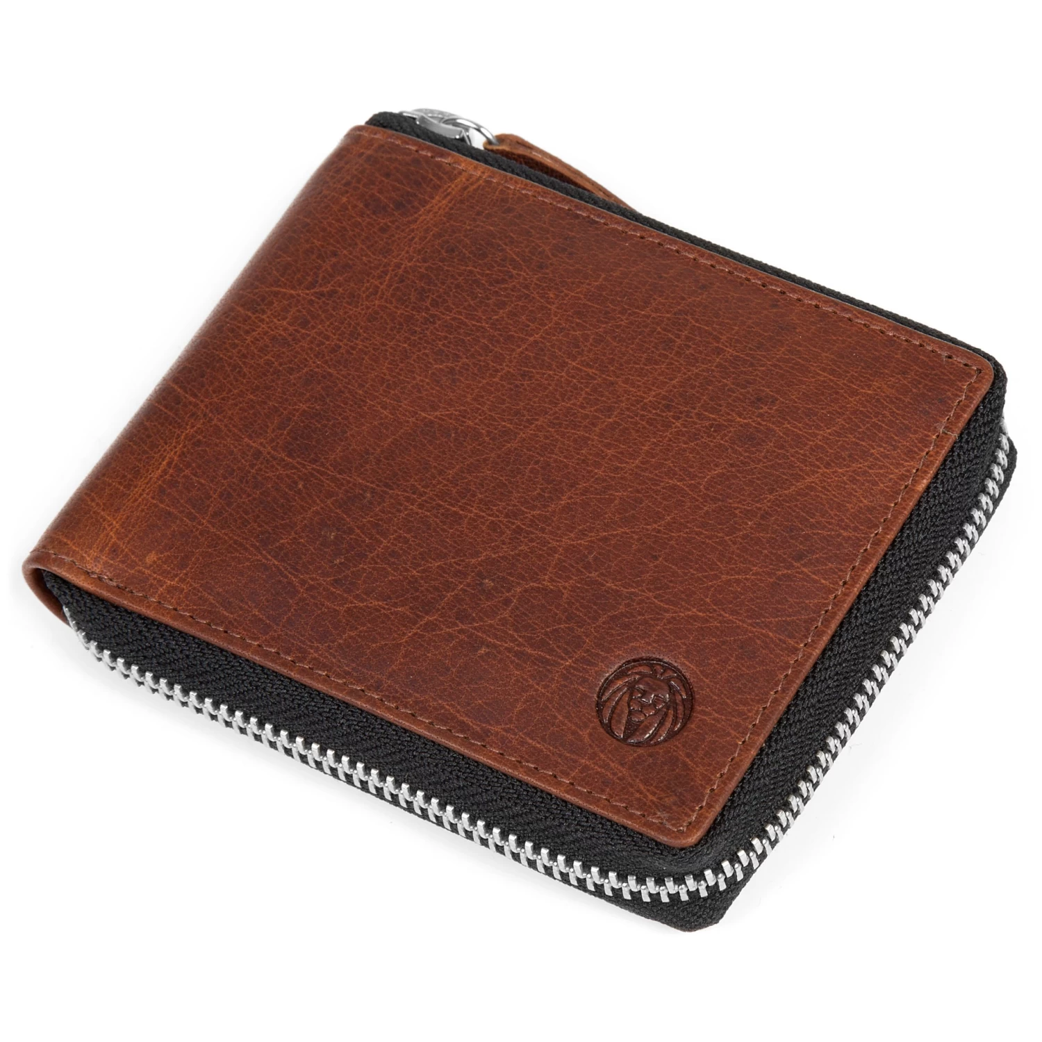 Montreal | Zip-Lined Tan RFID Leather Wallet - Image 7