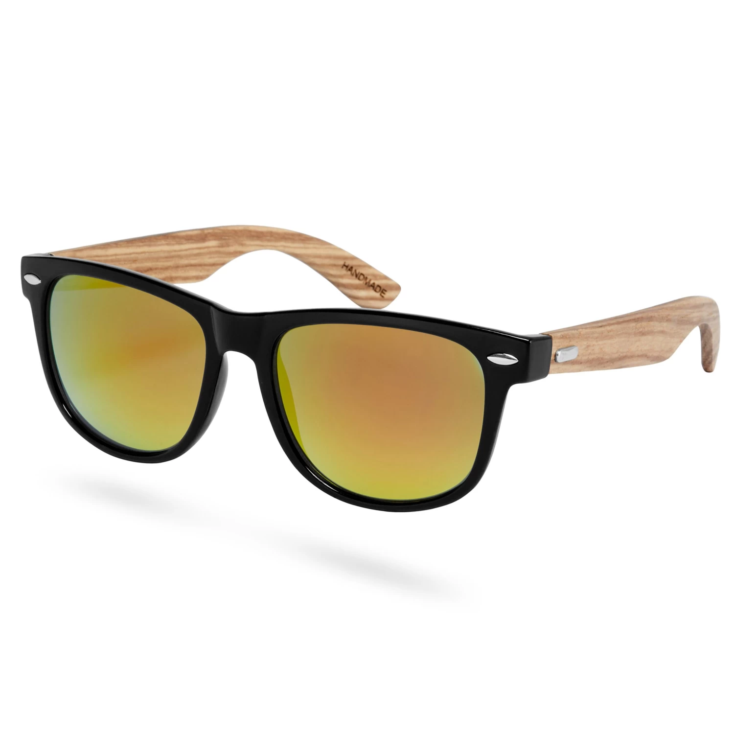 Black & Red Zebra Wood Mirror Sunglasses - Image 2
