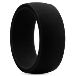 8,7 Mm Black Silicone Classic & Simple Ring