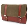 Khaki Grover Waxed Canvas Roll Out Washbag