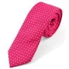 Neon Pink & White Dotted Cotton Tie