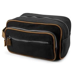 Selah Black & Tan Tarpa Wash Bag