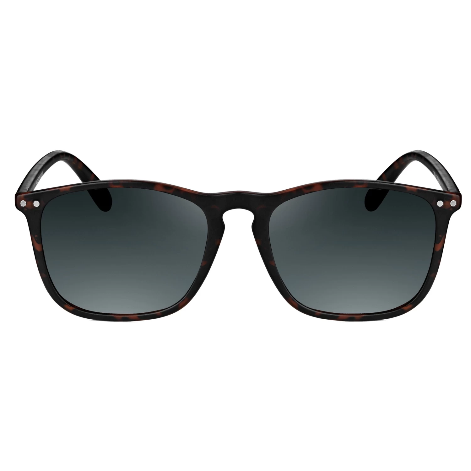 Wade | Tortoise & Dark Grey Polarised Square Sunglasses