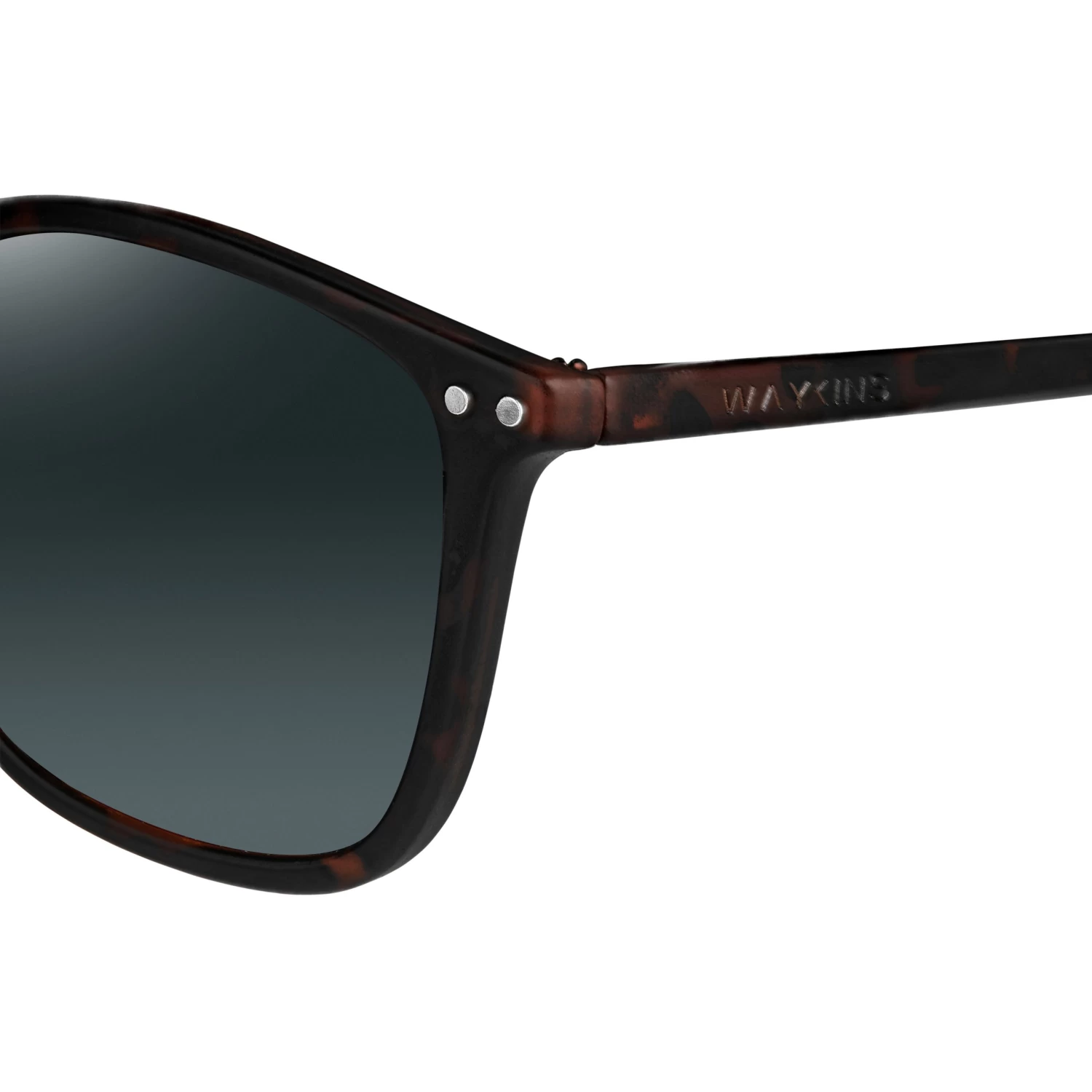 Wade | Tortoise & Dark Grey Polarised Square Sunglasses - Image 4