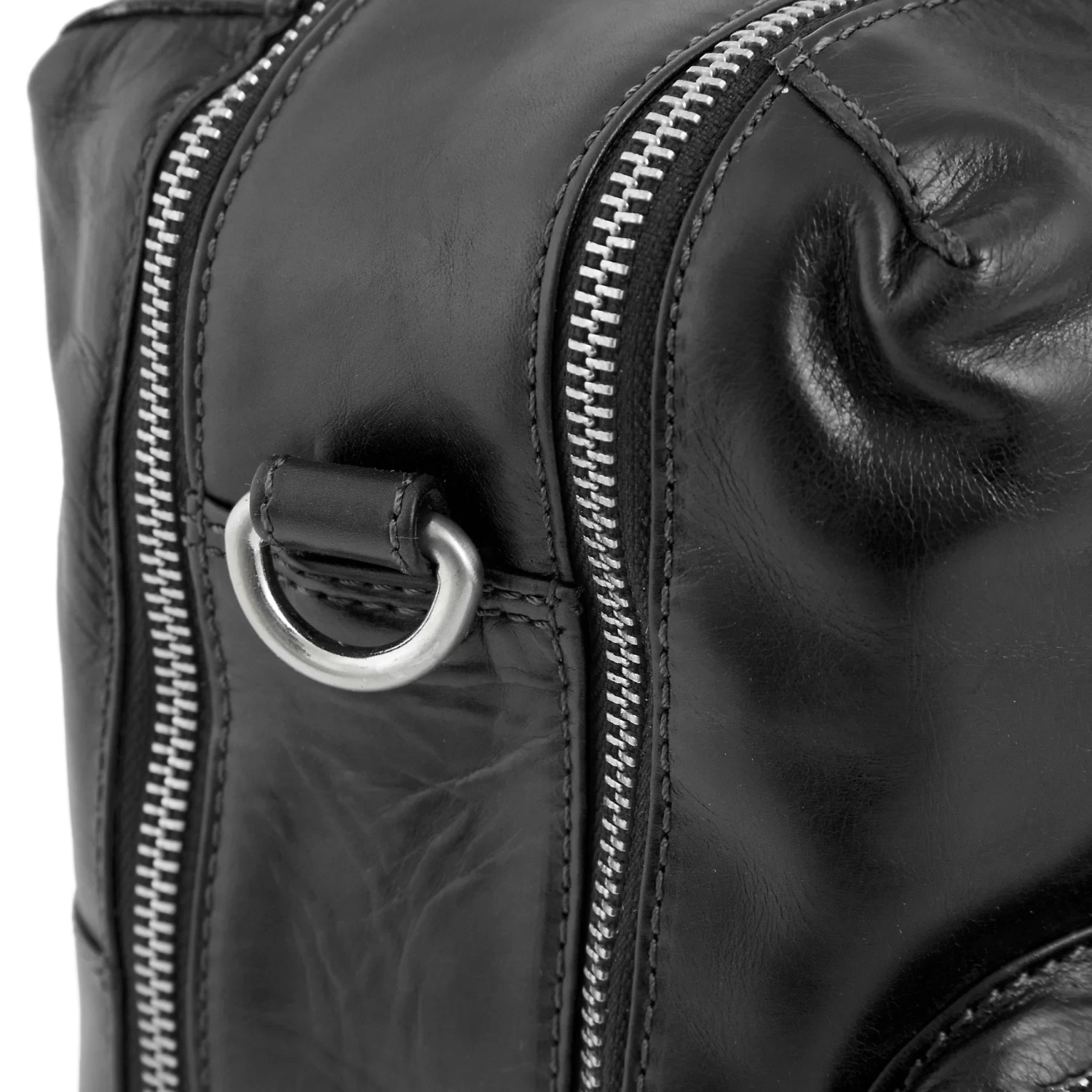 Jasper | Large Black Leather Shoulder Bag - Image 12
