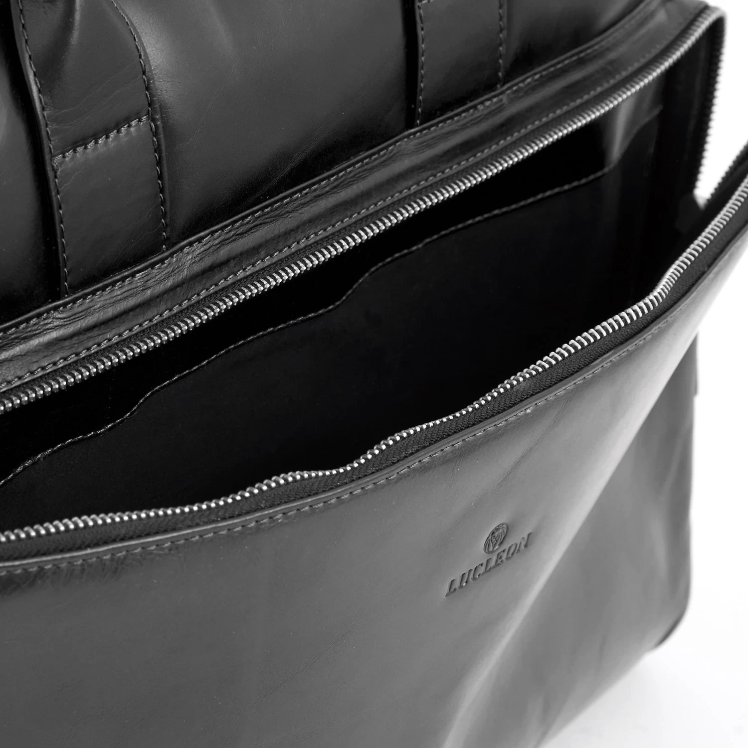 Jasper | Large Black Leather Shoulder Bag - Image 14