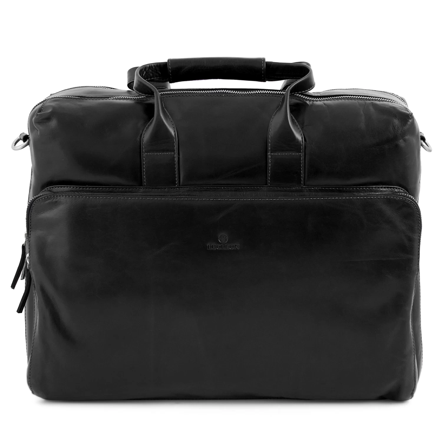 Jasper | Large Black Leather Shoulder Bag - Image 3