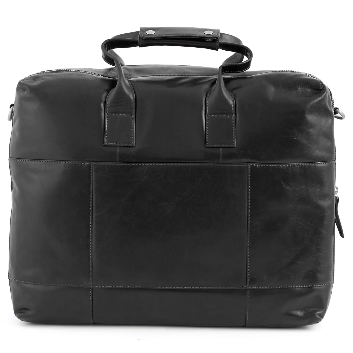 Jasper | Large Black Leather Shoulder Bag - Image 2