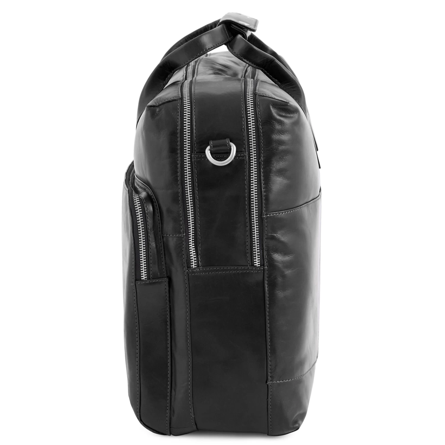 Jasper | Large Black Leather Shoulder Bag - Image 5