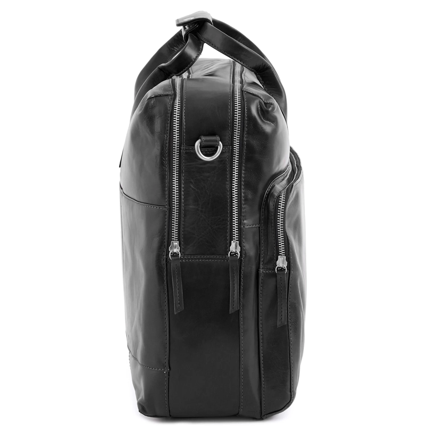 Jasper | Large Black Leather Shoulder Bag - Image 6