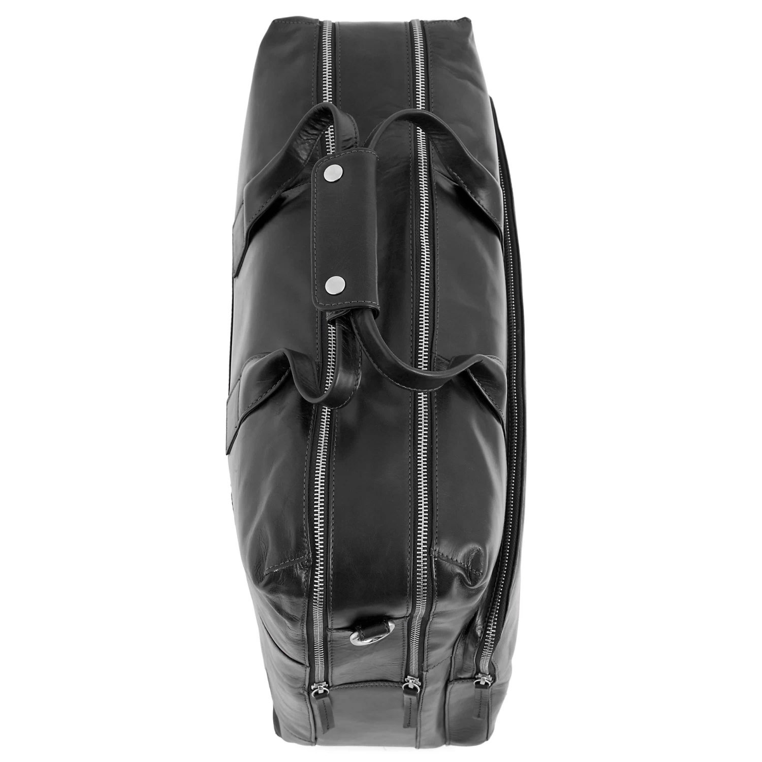 Jasper | Large Black Leather Shoulder Bag - Image 7