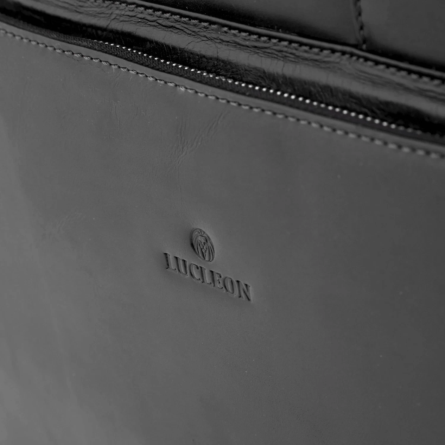 Jasper | Large Black Leather Shoulder Bag - Image 8