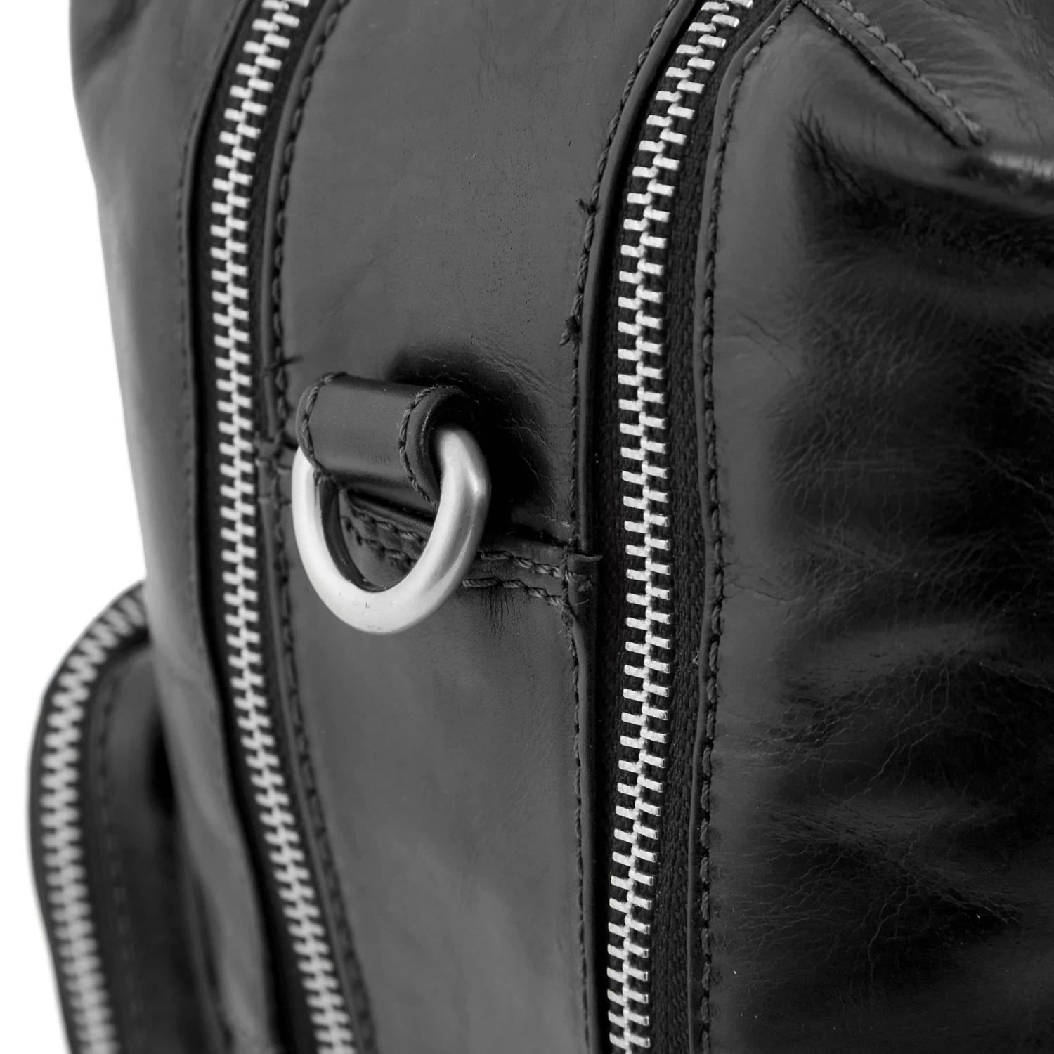 Jasper | Large Black Leather Shoulder Bag - Image 9