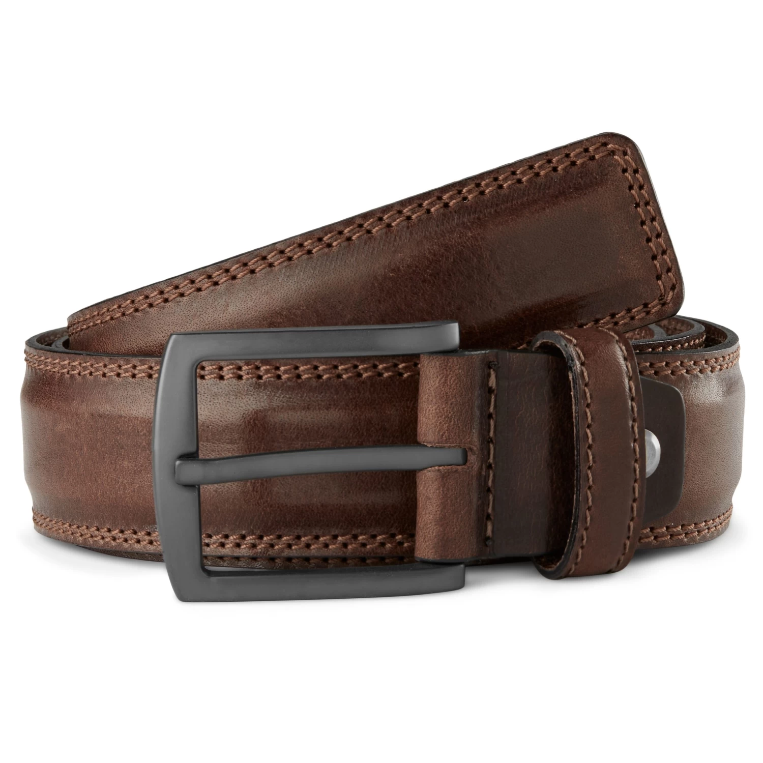 Classic Dark Brown Leather Belt