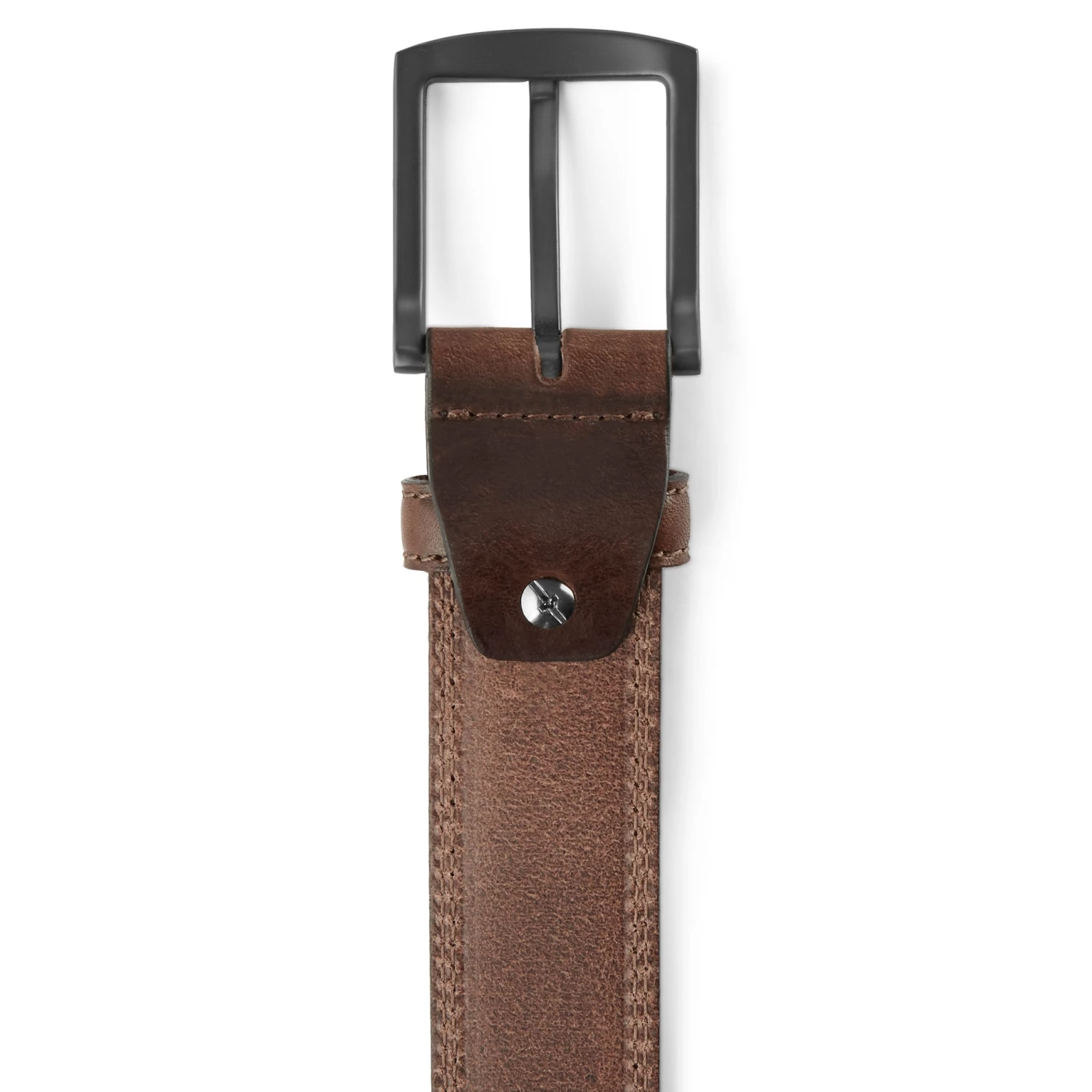 Classic Dark Brown Leather Belt - Image 4