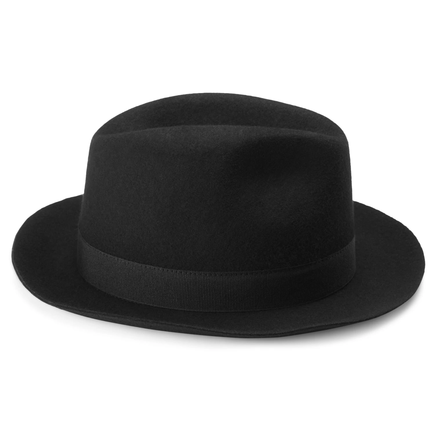 Moda | Black Wool Fedora Hat With Raw Edges - Image 3