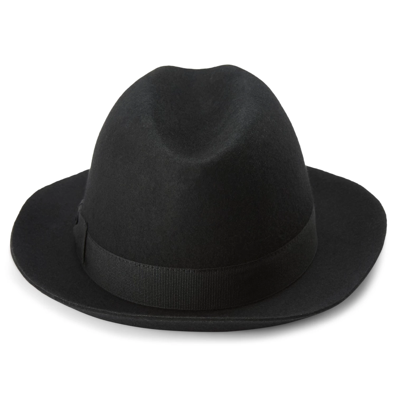 Moda | Black Wool Fedora Hat With Raw Edges - Image 4