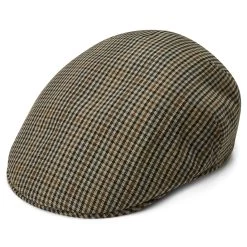Moda | Dark Earth, Light Brown & Navy Blue Chequered Flat Cap