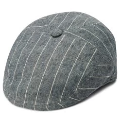 Moda | Deep Blue & White Striped Flat Cap