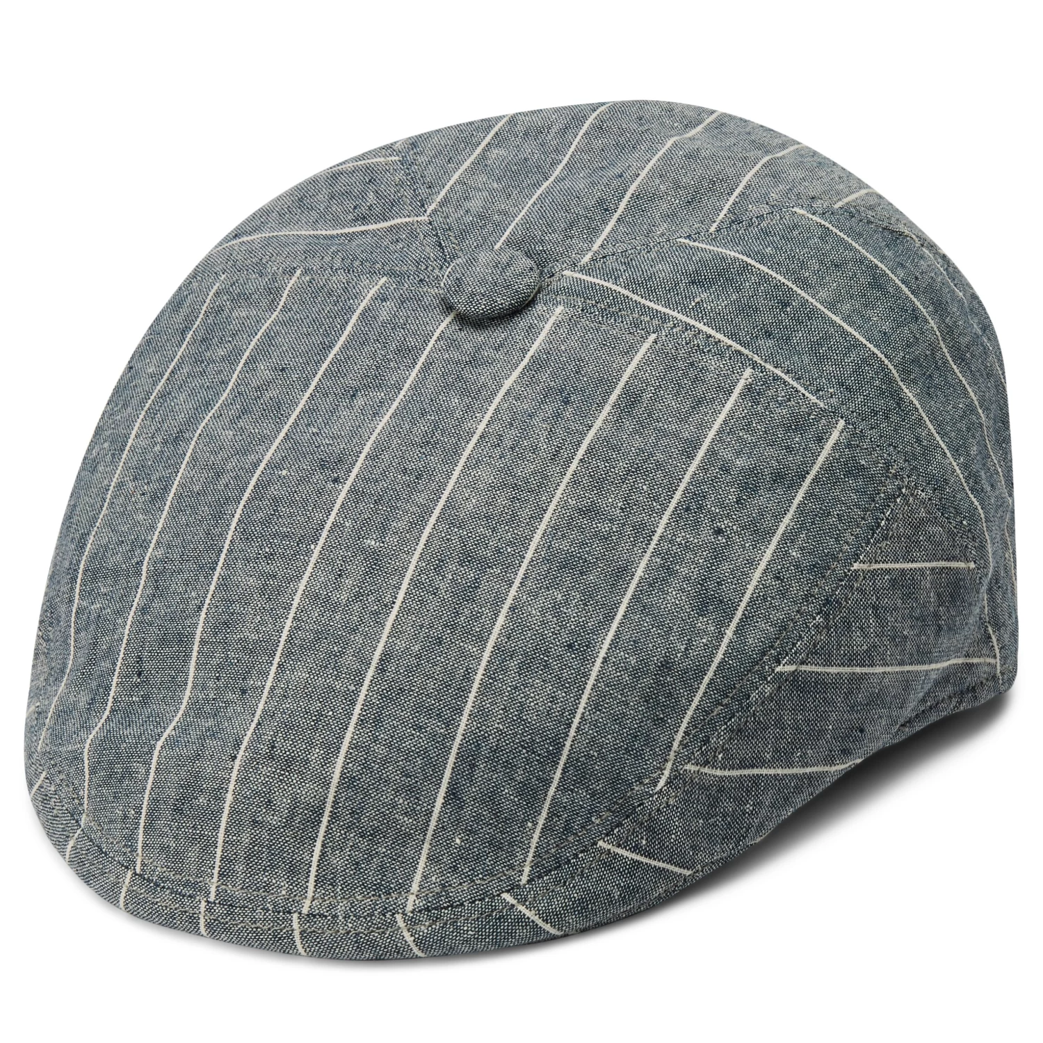Moda | Deep Blue & White Striped Flat Cap