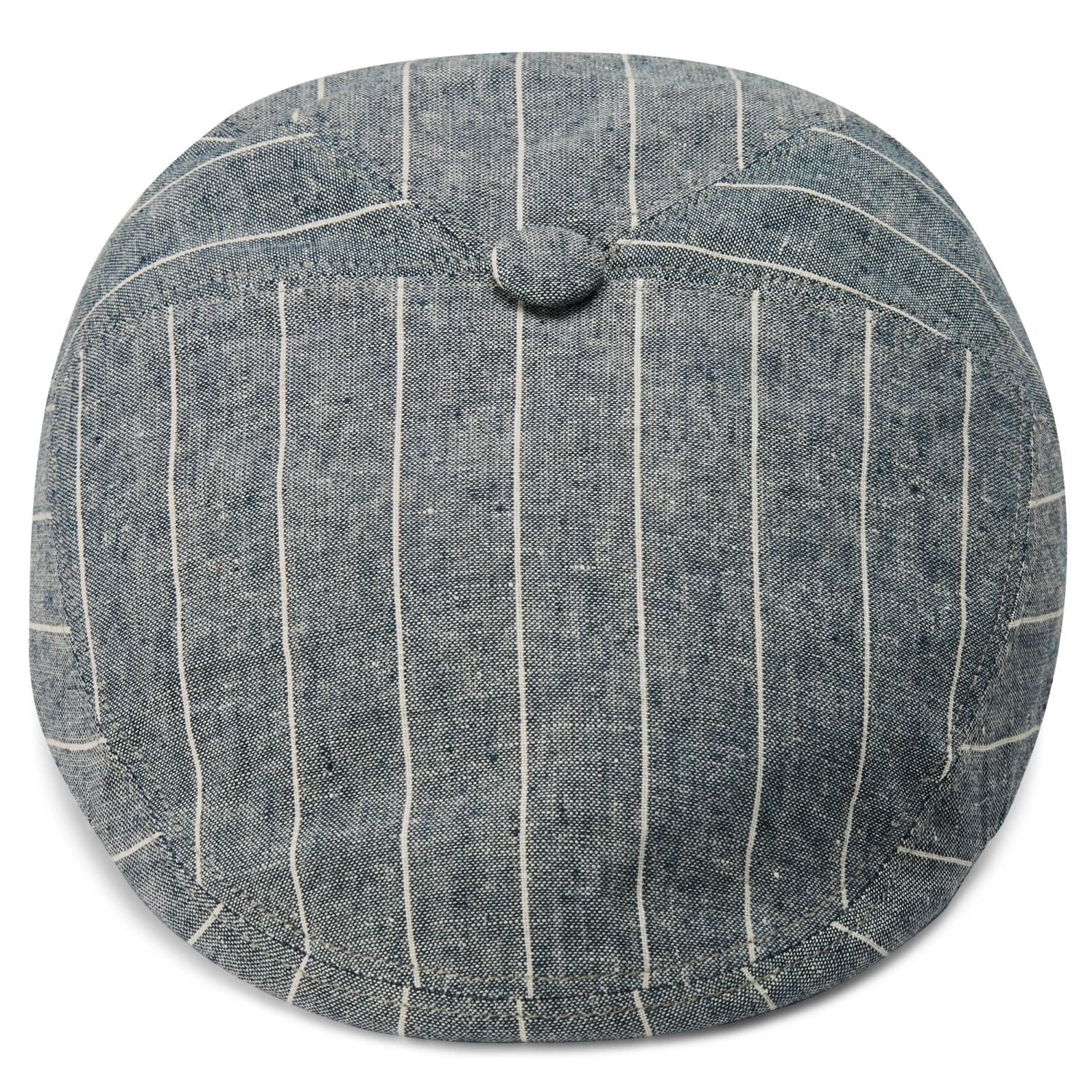 Moda | Deep Blue & White Striped Flat Cap - Image 2