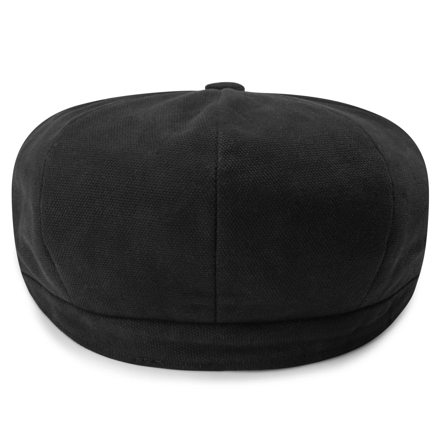 Moda | Black Cotton Newsboy Cap - Image 7