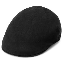 Moda | Black Cotton Flat Cap