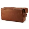 Cambodia XL Tan Leather Wash Bag