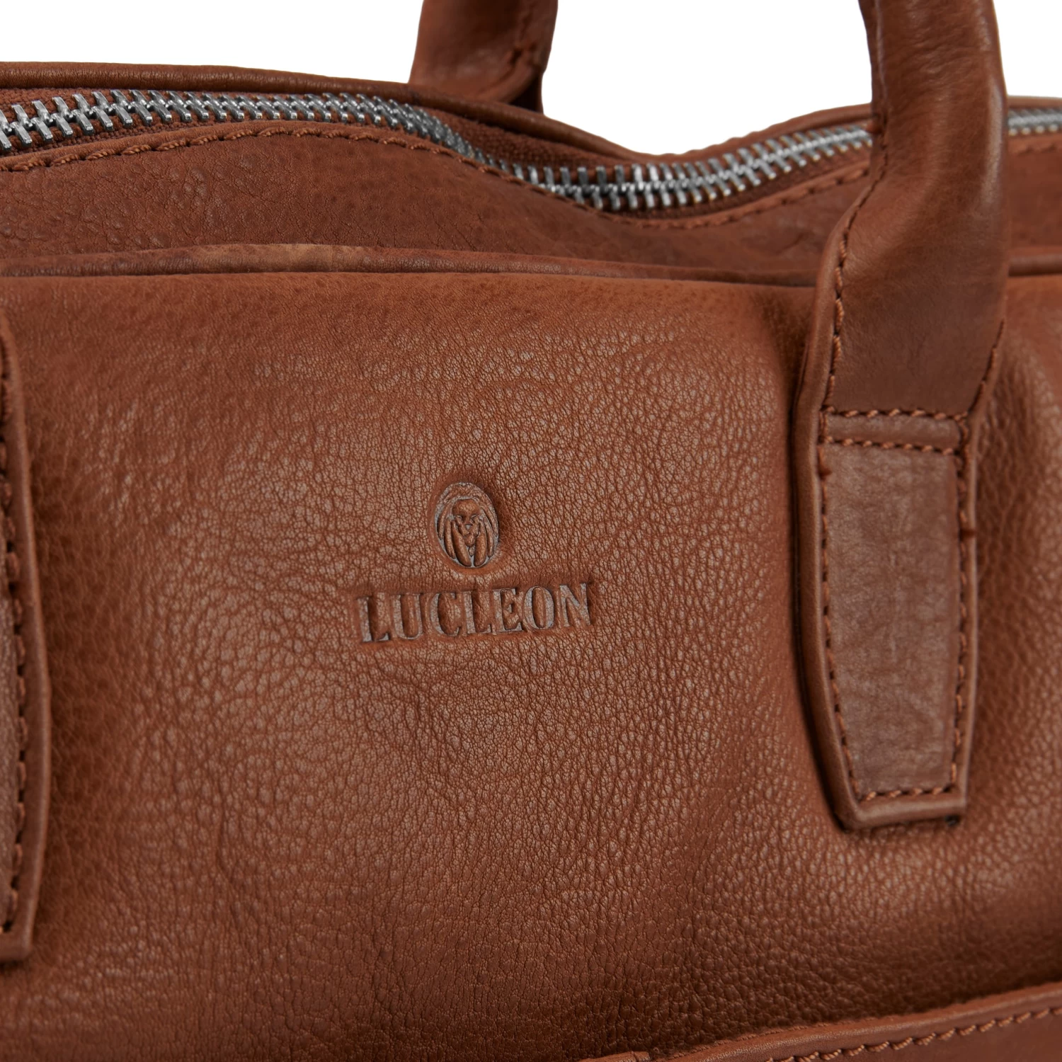 Cambodia | Slim 15β Executive Tan Leather Bag - Image 4